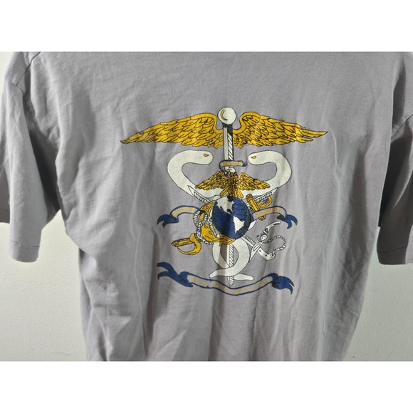 Fruit Of The Loom Heavy Vintage OCS DOC Branch Medical Clinic Size L Gray - Picture 4 of 7